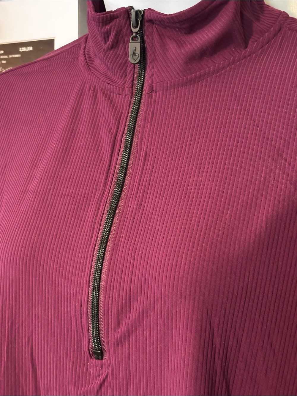 Torrid Plum Ribbed Half-Zip Jacket